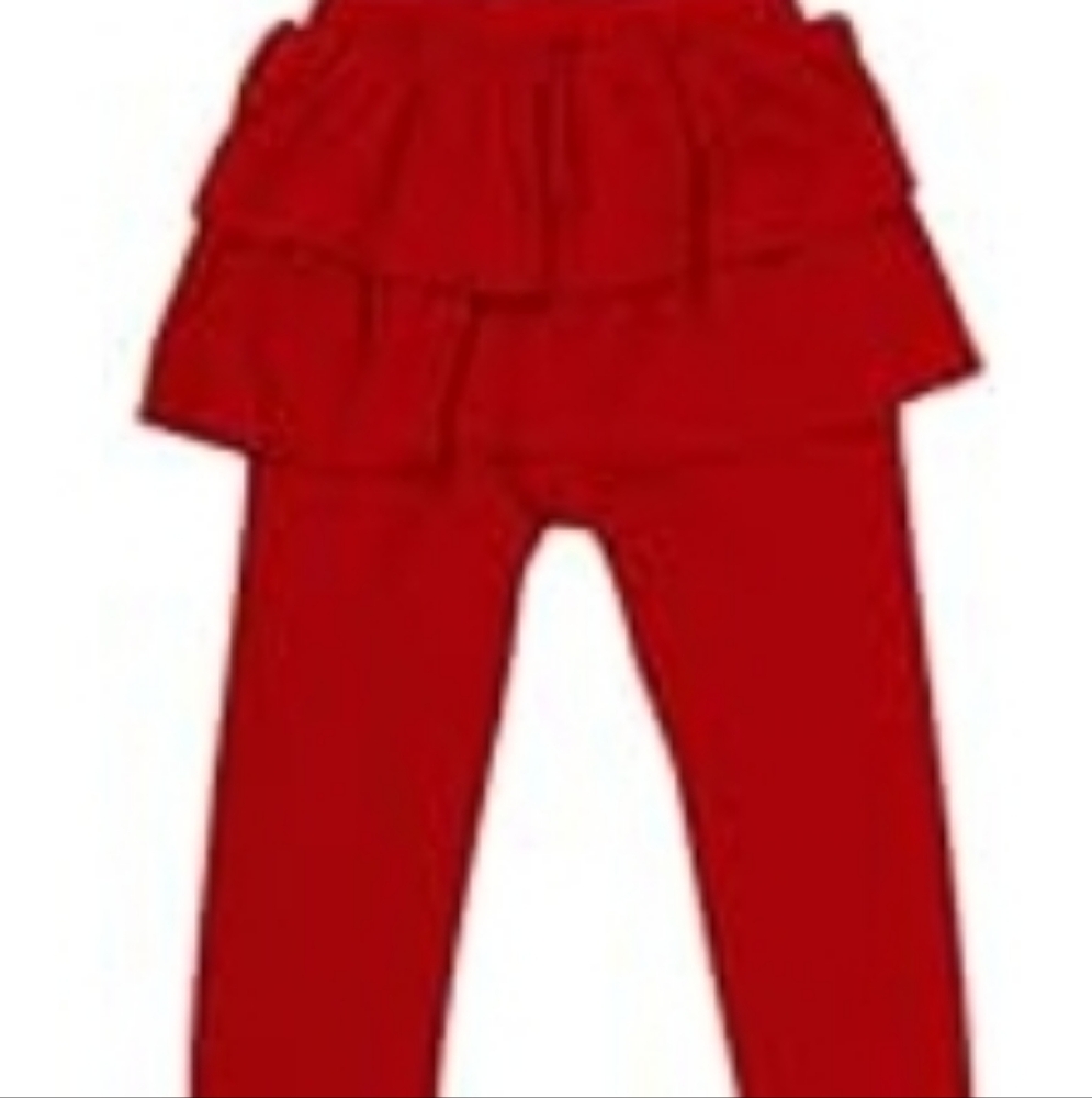 Simplicity Girls Stretchy Fleece Lined Footless Leggings with Ruffle Tutu Skirt